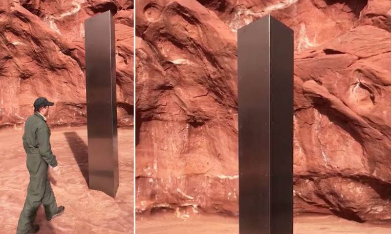 Hallan un extraño monolito de metal en Utah