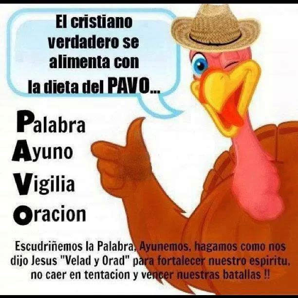 La dieta del PAVO